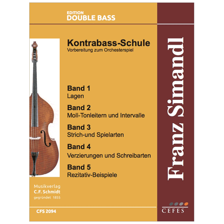 Simandl, F.: Kontrabass-Schule – Teil 1 Vorbereitung zum Orchesterspiel 