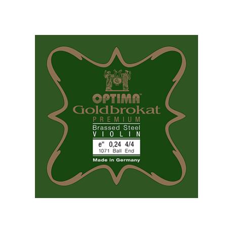 Corde De Violon Optima Goldbrokat Premium - Or 24 Carats, Corde Mi 0.24mm Extra-légère, Son Chaud Et Durable, Fabriqué En Allemagne
