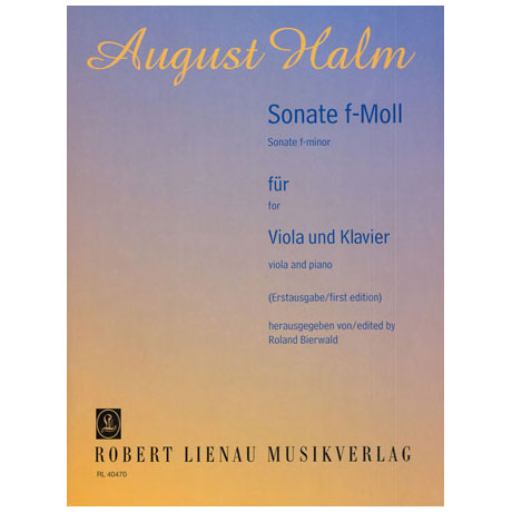 Halm, A.: Violasonate f-Moll 