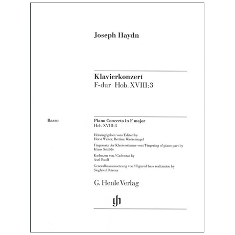 Haydn, J.: Klavierkonzert Hob. XVIII:3 F-Dur – Stimmen violoncelle