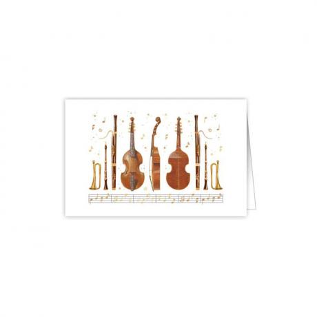 Carte double instruments de musique 