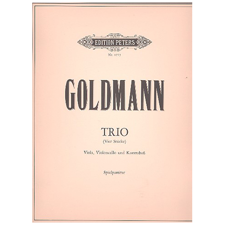 Goldmann: Trio (4 Stücke) Spielpartitur 