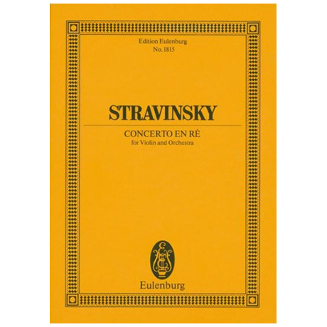 Strawinsky, I.: Violinkonzert in D (1931) 