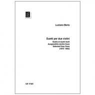 Berio, L.: Ausgewählte Leichte Duos aus "Duetti per due Violini" 