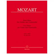 Mozart, W. A.: Zwei Duos nach KV 423 und 424 