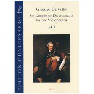 Cervetto, G.: Six Lessons or Divertiments Op.4 Vol.1 I-III 