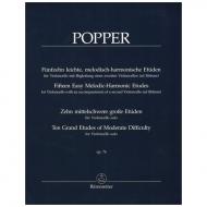 Popper, D.: 15 leichte, melodisch-harmonische Etüden & 10 mittelschwere große Etüden Op. 76 
