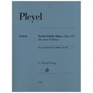 Pleyel, I. J. : Sechs Duos Op. 48 für 2 Violinen 