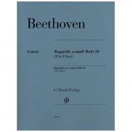 Beethoven, L. v.: Bagatelle en la mineur WoO 59 (Für Elise) 