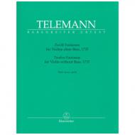 Telemann, G. Ph.: Zwölf Fantasien TWV 40:14 – 40:25 