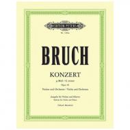 Bruch, M.: Violinkonzert Nr. 1 Op. 26 g-Moll – Neuausgabe (Menuhin) 