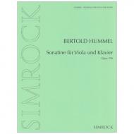 Hummel, B.: Sonatine für Viola und Klavier Op. 35b 