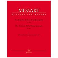 Mozart, W.A.: Die dreizehn frühen Streichquartette Bd.1 KV 80, 155, 156, 157 
