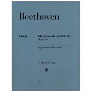 Beethoven, L. v.: Sonate pour piano n° 22 en Fa majeur op. 54 