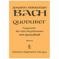 Bach, J. S.: Quodlibet »Was sind das für grosse Schlösser« BWV 524 