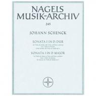 Schenck, J.: Violasonate »Sonata I aus L'Echo du Danube« D-Dur Op. 9/1 