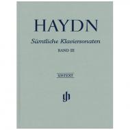 Haydn, J. : Sämtliche Klaviersonaten 3 – reliur lin 
