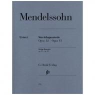 Mendelssohn Bartholdy, F.: Streichquartette Es-Dur Op. 12, a-Moll Op. 13 Urtext 