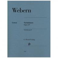 Webern, A.: Variations op. 27 