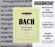 Bach, J. S.: 3 Violoncellosonaten BWV 1027-1029 (CD - Begleitung zur Solostimme) 