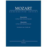 Mozart, W. A.: Quartette für Flöte, Violine, Viola und Violoncello 