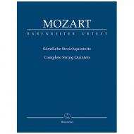 Mozart, W. A.: Sämtliche Streichquintette – Partitur 