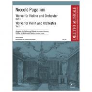 Paganini, N.: Werke für Violine und Orchester Band 1 