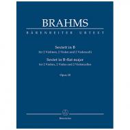 Brahms, J.: Sextett für zwei Violinen, zwei Violen und zwei Violoncelli B-Dur Op. 18 