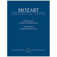 Mozart, W. A.: Die dreizehn frühen Streichquartette – Partitur 