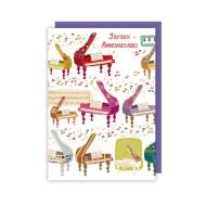 Carte de vœux « Joyeux anniversaire » Piano 