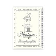 Carte de vœux »Joyeux Anniversaire tout en Musique« 