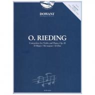 Rieding, O.: Concertino Op. 25 D-Dur (+CD) 