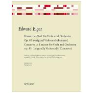 Elgar, E.: Konzert e-Moll op.85 (original Violoncellokonzert) 