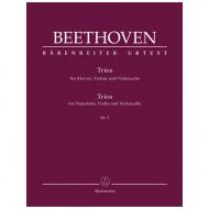 Beethoven, L. v.: Trios für Klavier, Violine und Violoncello Op. 1 