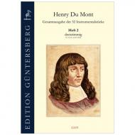 Du Mont, H.: Gesamtausgabe der 32 Instrumentalstücke - Heft 2 (dreistimmig) 