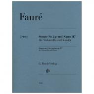 Fauré, G. : Violoncellosonate Nr. 2 Op. 117 g-Moll 