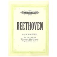 Beethoven, L. v.: 3 Albumblätter (u.a. Für Elise) 