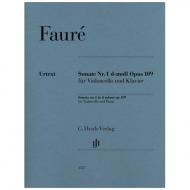 Fauré, G.: Violoncellosonate Nr. 1 Op. 109 d-Moll 