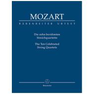 Mozart, W. A.: Die zehn berühmten Streichquartette – Partitur 
