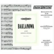 Baklanova, N.: 8 leichte Stücke für Violine und Klavier - CD 