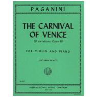 Paganini, N.: Il carnevale di Venezia Op. 10 