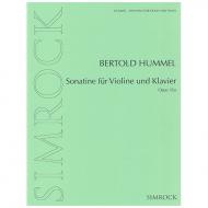 Hummel, B.: Sonatine für Violine und Klavier Op. 35a 