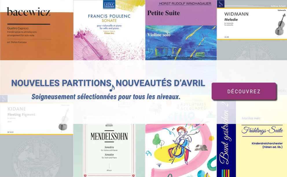 Nouveautés de partitions en avril >